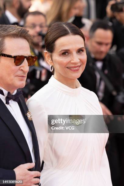 French actor Benoit Magimel and French actress Juliette Binoche attend the "La Passion De Dodin Bouffant" screening during the 76th Cannes Film...