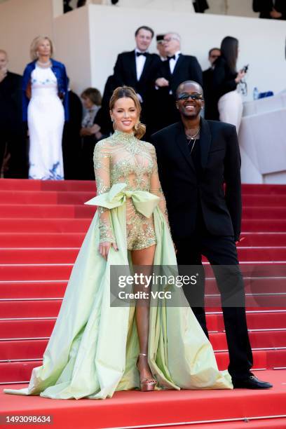 English actress Kate Beckinsale arrives for the screening of the film "La Passion de Dodin Bouffant" during the 76th Cannes Film Festival at Palais...