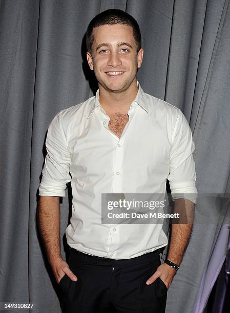 Tyrone Wood arrives at the Warner Music Group Pre-Olympics Party in the Southern Tanks Gallery at the Tate Modern on July 26, 2012 in London, England.