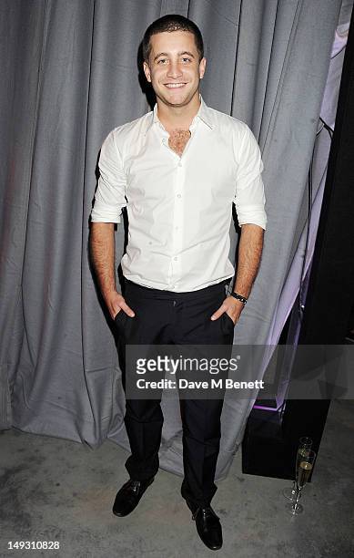 Tyrone Wood arrives at the Warner Music Group Pre-Olympics Party in the Southern Tanks Gallery at the Tate Modern on July 26, 2012 in London, England.