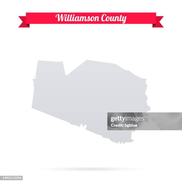 williamson county, tennessee. map on white background with red banner - franklin tennessee stock illustrations