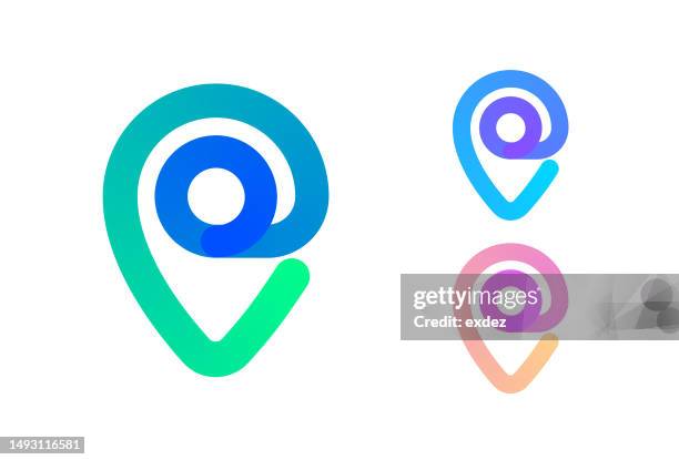 map pin icon - map pointer stock illustrations
