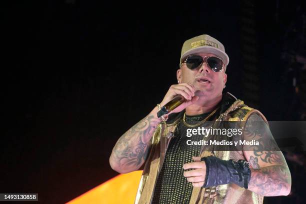 Wisin of Wisin & Yandel performs during a concert at Foro Sol on May 24, 2023 in Mexico City, Mexico.