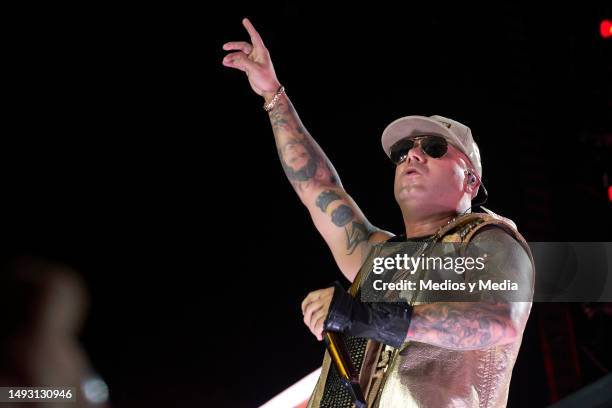 Wisin of Wisin & Yandel performs during a concert at Foro Sol on May 24, 2023 in Mexico City, Mexico.