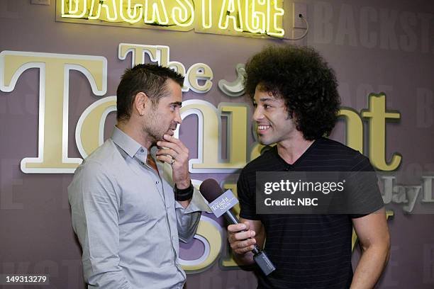 Episode 4295 -- Pictured: Actor Colin Farrell during an interview with Bryan Branly backstage on July 26, 2012 --