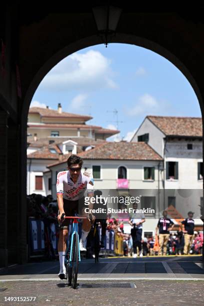 Larry Warbasse of The United States and AG2R Citroën Team prior to the 106th Giro d'Italia 2023, Stage 18 a 161km stage from Oderzo to Val di Zoldo -...