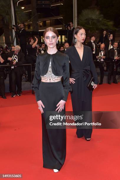 Korean pianist Sun Hee You and Italian actress Valentina Romani at Cannes Film Festival 2023. Red Carpet A Brighter Tomorrow . Cannes , May 24th, 2023