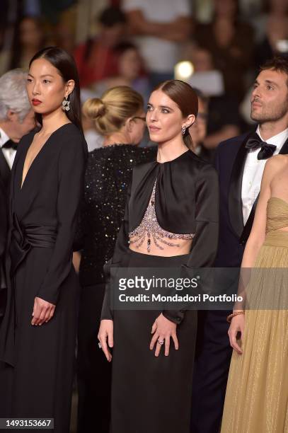 Korean pianist Sun Hee You and Italian actress Valentina Romani at Cannes Film Festival 2023. Red Carpet A Brighter Tomorrow . Cannes , May 24th, 2023