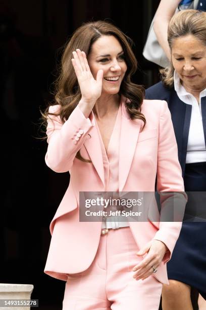 Catherine, Princess of Wales visits the Foundling Museum on May 25, 2023 in London, England. The Princess of Wales is carrying out engagements in...