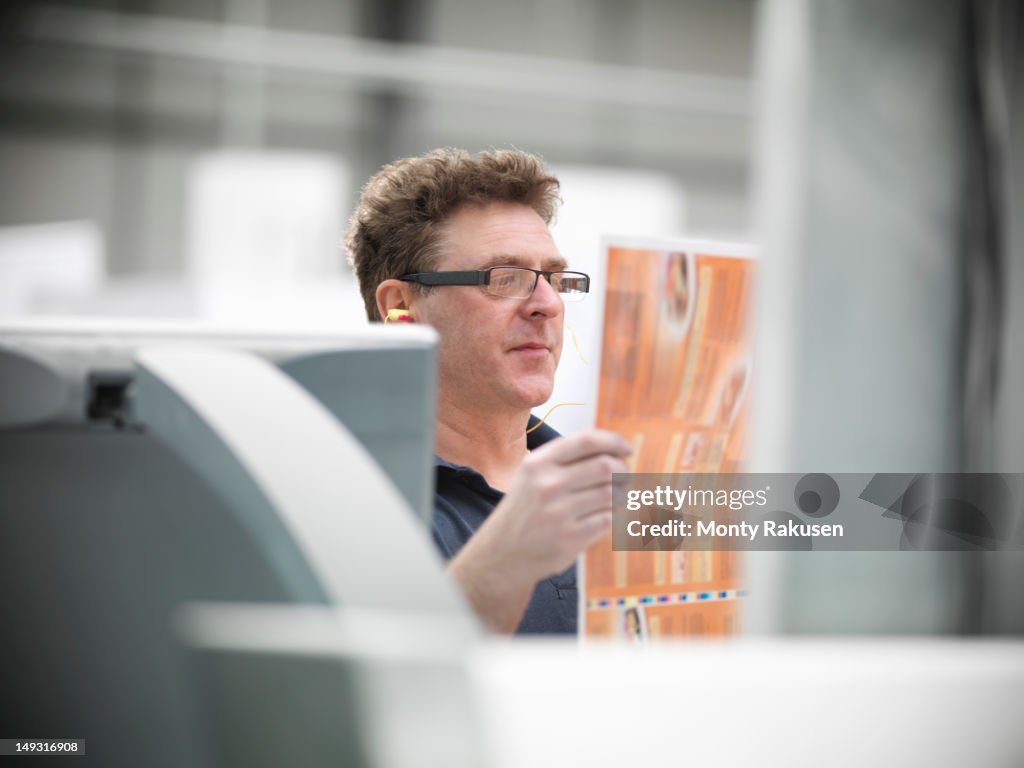 Printer inspecting pages in printworks