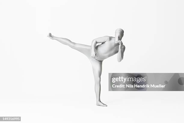 man in bodysuit posing - bodysuit stock pictures, royalty-free photos & images