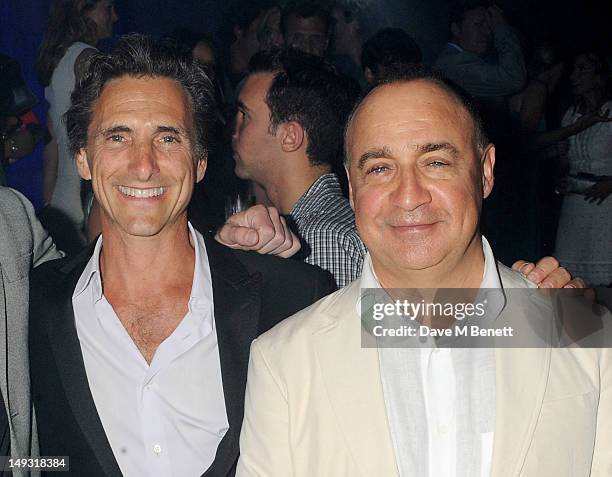 Lawrence Bender and Len Blavatnik attend the Warner Music Group Pre-Olympics Party in the Southern Tanks Gallery at the Tate Modern on July 26, 2012...