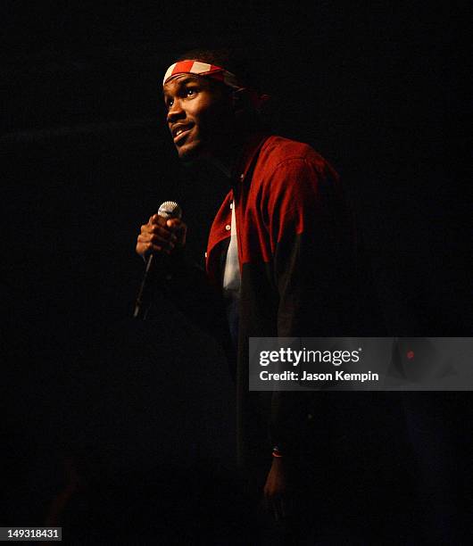 Singer Frank Ocean performs at Terminal 5 on July 26, 2012 in New York City.