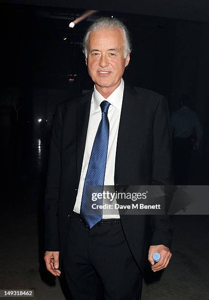 Jimmy Page attends the Warner Music Group Pre-Olympics Party in the Southern Tanks Gallery at the Tate Modern on July 26, 2012 in London, England