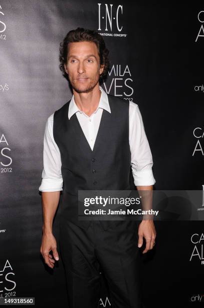 Actor Matthew McConaughey attends INC International Concepts Unveils Camila Alves As Brand Ambassador on July 26, 2012 in New York City.