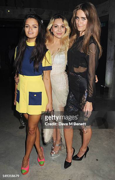Bip Ling, Zara Martin and Jade Williams aka Sunday Girl attend the Warner Music Group Pre-Olympics Party in the Southern Tanks Gallery at the Tate...
