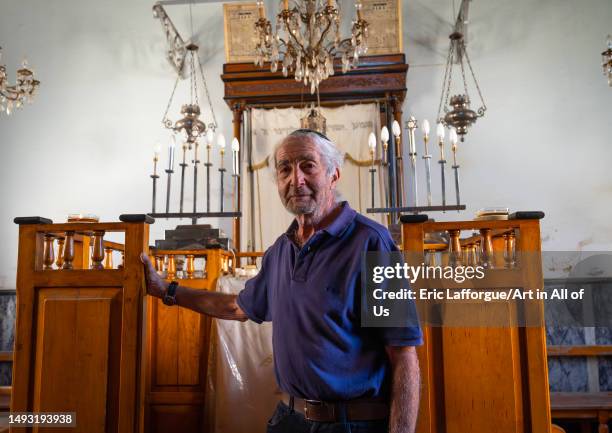 Sami Cohen the last jew of Asmara in the synagogue, Central Region, Asmara, Eritrea on May 12, 2023 in Asmara, Eritrea.