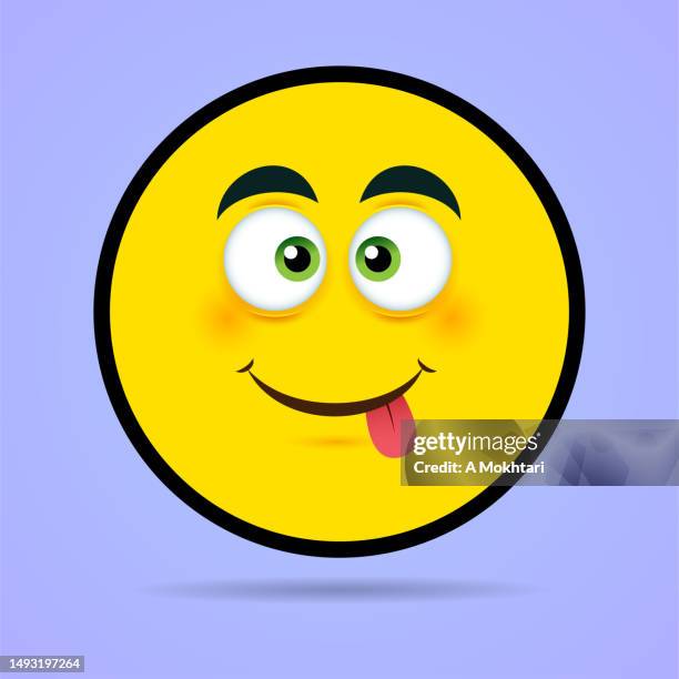 emoticon, joy, humor, strabismus... - strabismus stock illustrations