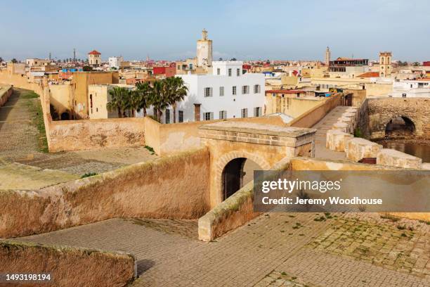 view of the old city from the fortified ramparts - el jadida stock pictures, royalty-free photos & images