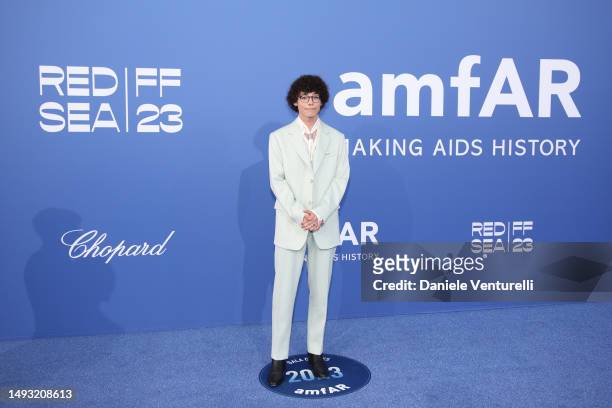 Reece Feldman attends the amfAR Cannes Gala 2023 at Hotel du Cap-Eden-Roc on May 25, 2023 in Cap d'Antibes, France.