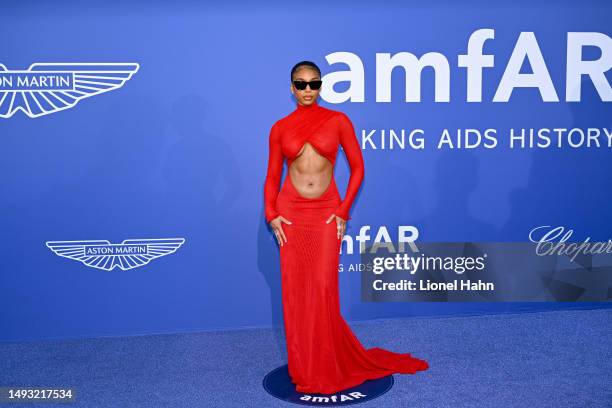 Lori Harvey attends the amfAR Cannes Gala 2023 Sponsored by Aston Martin at Hotel du Cap-Eden-Roc on May 25, 2023 in Cap d'Antibes, France.