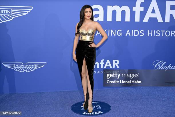 Praya Lundberg attends the amfAR Cannes Gala 2023 Sponsored by Aston Martin at Hotel du Cap-Eden-Roc on May 25, 2023 in Cap d'Antibes, France.