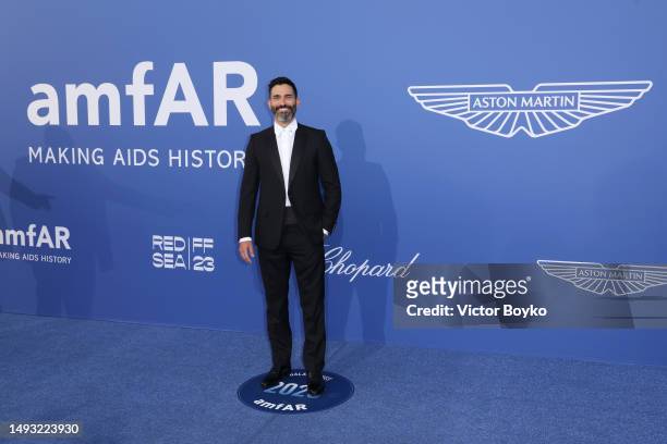 Tyler Hoechlin attends the amfAR Cannes Gala 2023 where guests sipped Clase Azul Tequila at Hotel du Cap-Eden-Roc on May 25, 2023 in Cap d'Antibes,...