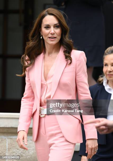 Catherine, Princess of Wales visits The Foundling Museum on May 25, 2023 in London, England. The Princess of Wales is carrying out engagements in...