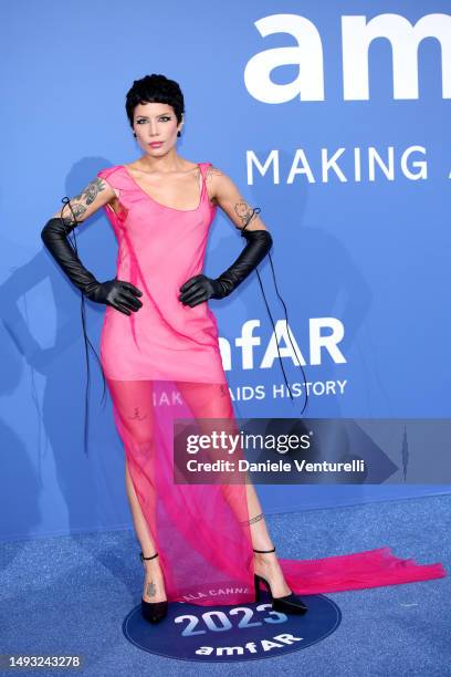 Halsey attends the amfAR Cannes Gala 2023 at Hotel du Cap-Eden-Roc on May 25, 2023 in Cap d'Antibes, France.