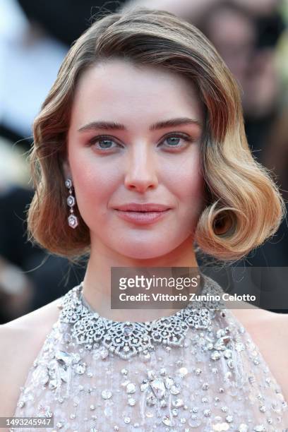 Katherine Langford attends the "L'Ete Dernier " red carpet during the 76th annual Cannes film festival at Palais des Festivals on May 25, 2023 in...
