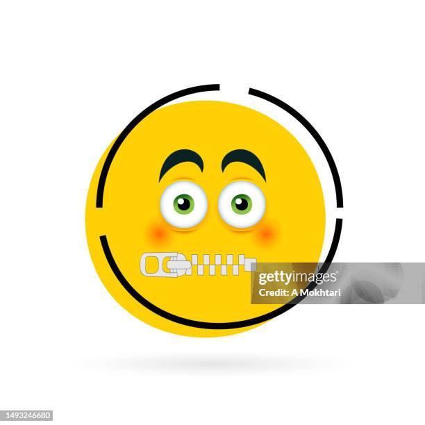 cute emoticon with funny face - emoticones stock illustrations