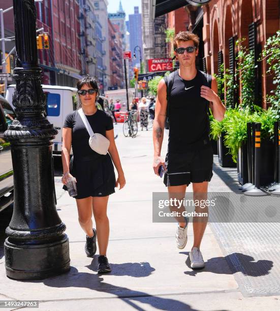 Camila Cabello and Shawn Mendes are seen on May 25, 2023 in New York City.