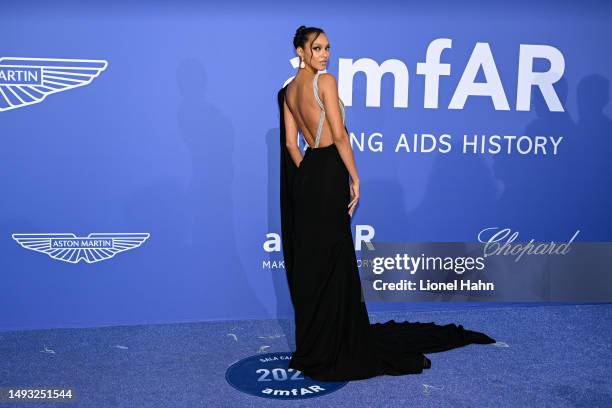 Lais Ribeiro attends the amfAR Cannes Gala 2023 Sponsored by Aston Martin at Hotel du Cap-Eden-Roc on May 25, 2023 in Cap d'Antibes, France.