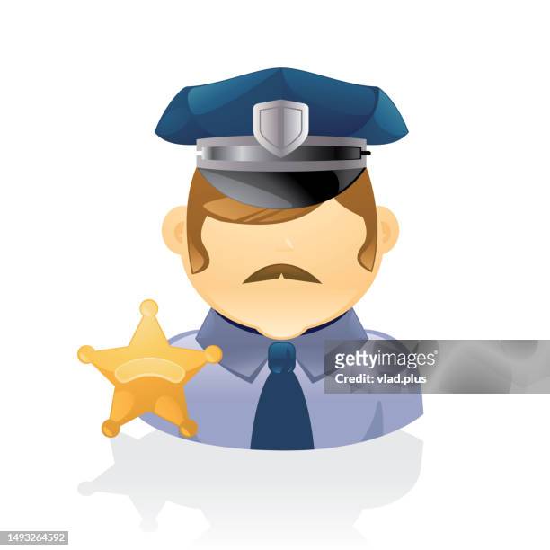sheriff avatar - sheriff vector stock illustrations