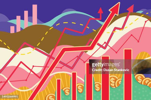 financial and business - clutter stock illustrations