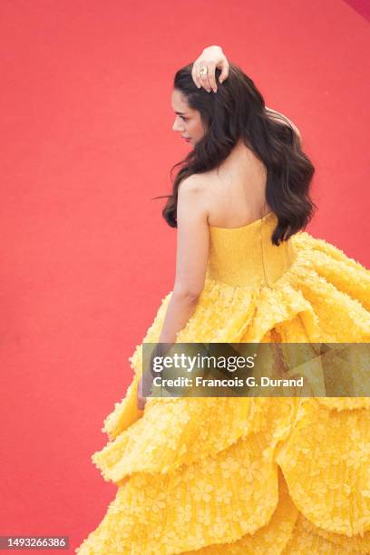 Aditi Rao Hydari attends the "L'Ete Dernier " red carpet during the 76th annual Cannes film festival at Palais des Festivals on May 25, 2023 in...