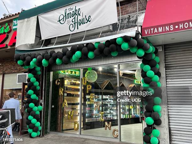 The Smoke House, new marijuana shop grand opening, Queens, New York.