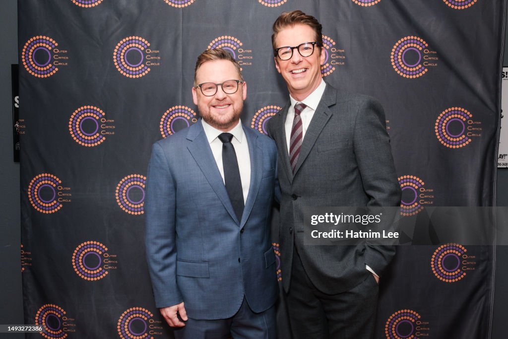 Scott Icenogle and Sean Hayes attend the 2023 Outer Critics Circle ...