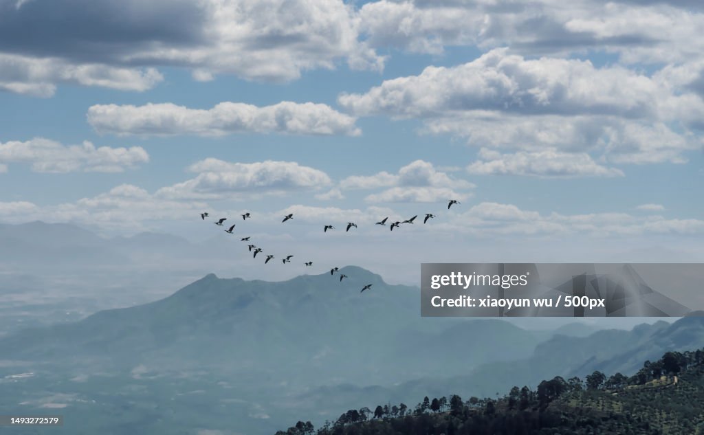 Natural scenery mountains rivers blue sky white clouds grass hills roads,United States,USA