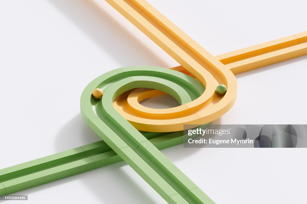 3d Image Of Rolling Objects Along A Infinity Path The Concept Of Choice ...