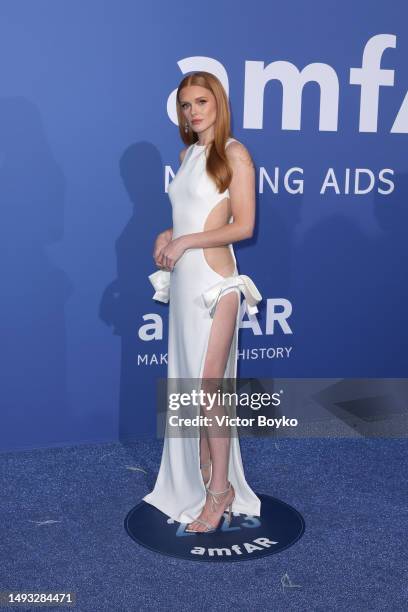Abigail Cowen attends the amfAR Cannes Gala 2023 where guests sipped Clase Azul Tequila at Hotel du Cap-Eden-Roc on May 25, 2023 in Cap d'Antibes,...