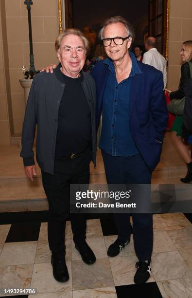 Lord Andrew Lloyd Webber and Jonathan Kent attend the "Aspects of Love" opening night post-show party at Theatre Royal on May 25, 2023 in London,...
