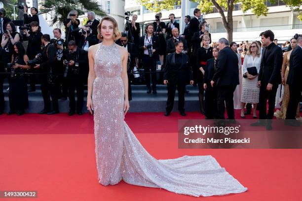 Katherine Langford attends the "L'Ete Dernier " red carpet during the 76th annual Cannes film festival at Palais des Festivals on May 25, 2023 in...