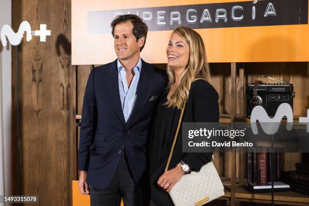 Jorge Benguria and Carla Goyanes attend the "Supergarcia" premiere at Club Monteverdi on May 25, 2023 in Madrid, Spain.