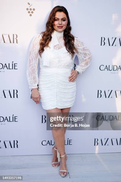 Marisa Jara attends the "Harper's Bazaar" And Caudalie Party at The Madrid EDITION Penthouse on May 25, 2023 in Madrid, Spain.