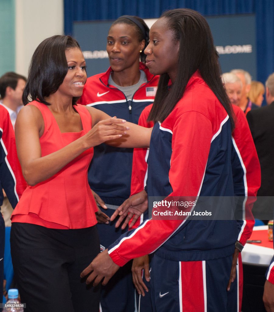 First Lady Michelle Obama Greets Members of the 2012 Team USA