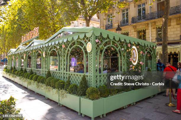 Cafe Laduree on the Avenue des Champs-Elysees on August 22, in Paris, France.