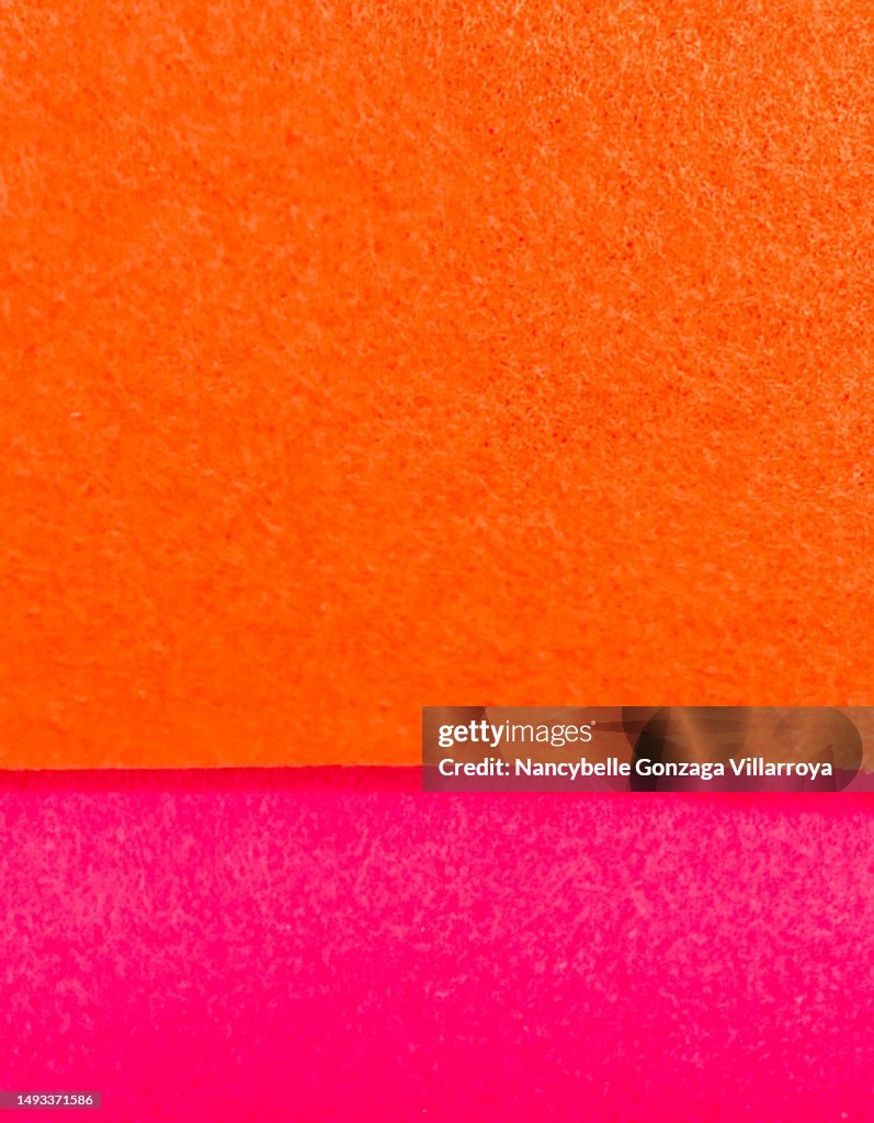 Orange and Hot Pink Felt Textile