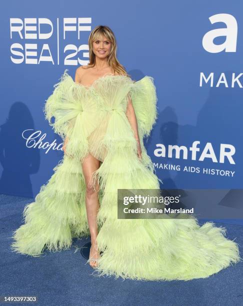 Heidi Klum attends the amfAR Cannes Gala 2023 at Hotel du Cap-Eden-Roc on May 25, 2023 in Cap d'Antibes, France.