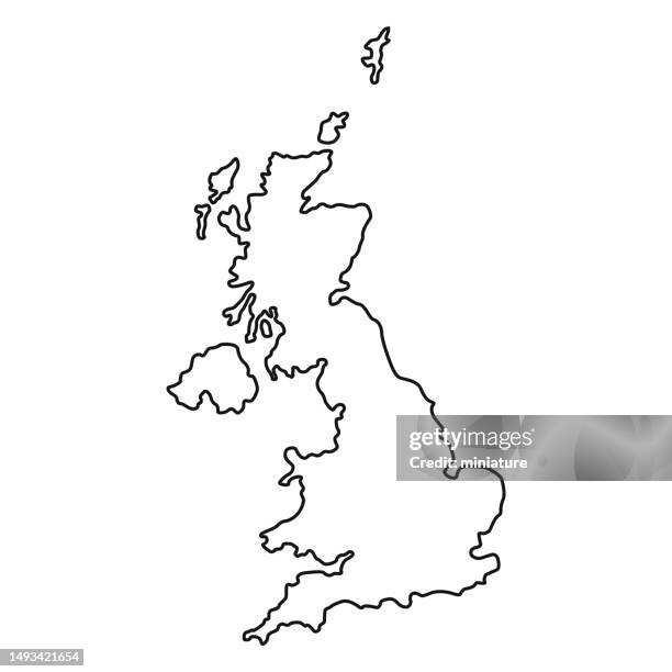 united kingdom map - scotland map stock illustrations